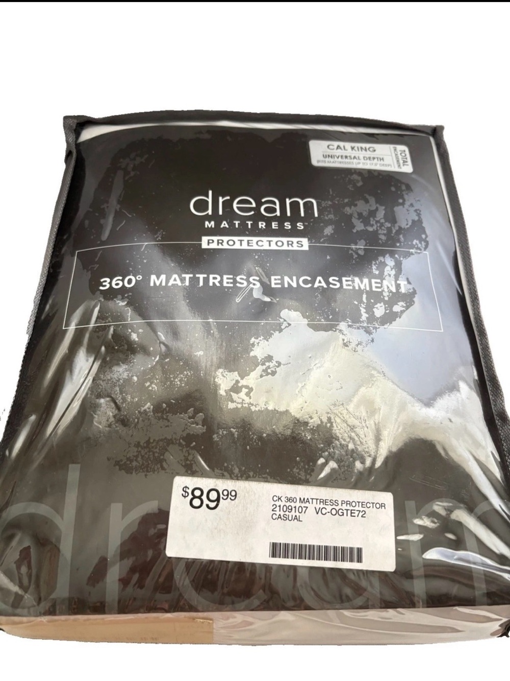 Dream Mattress Protectors 360 Degree Encasement Cal King Universal Depth NEW